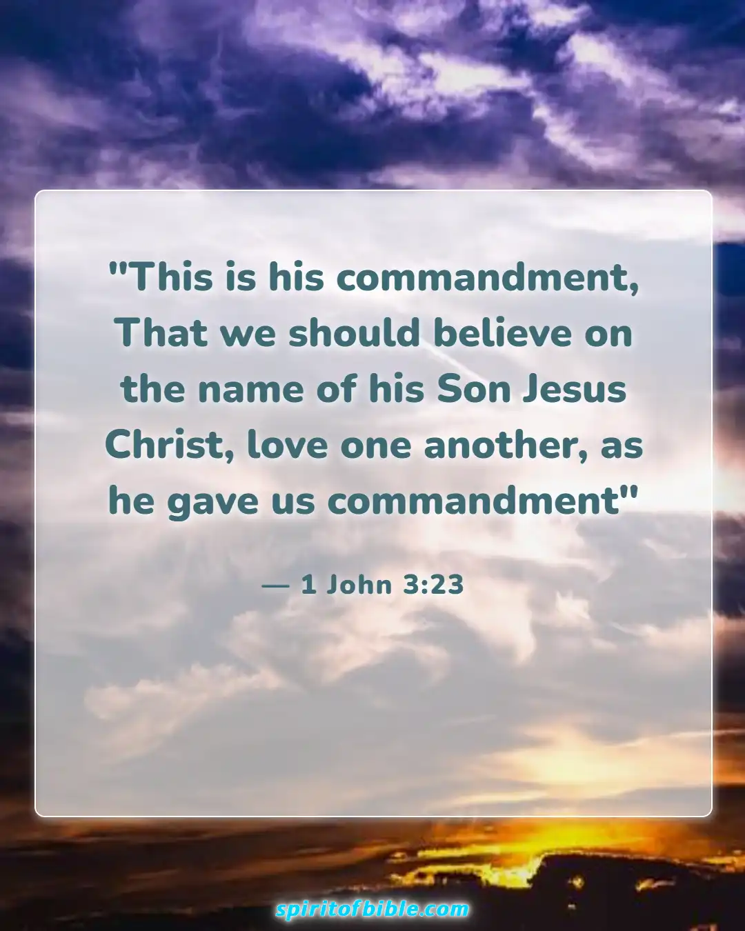 Bible Verses About Loving Your Neighbor (1 John 3:23)