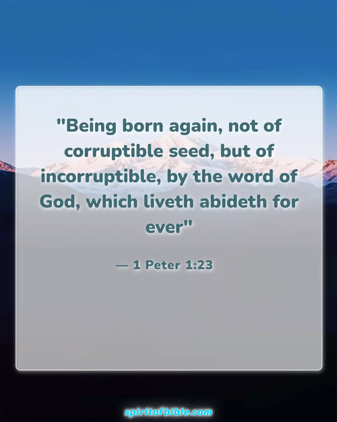 Bible Verses About Life Changing (1 Peter 1:23)