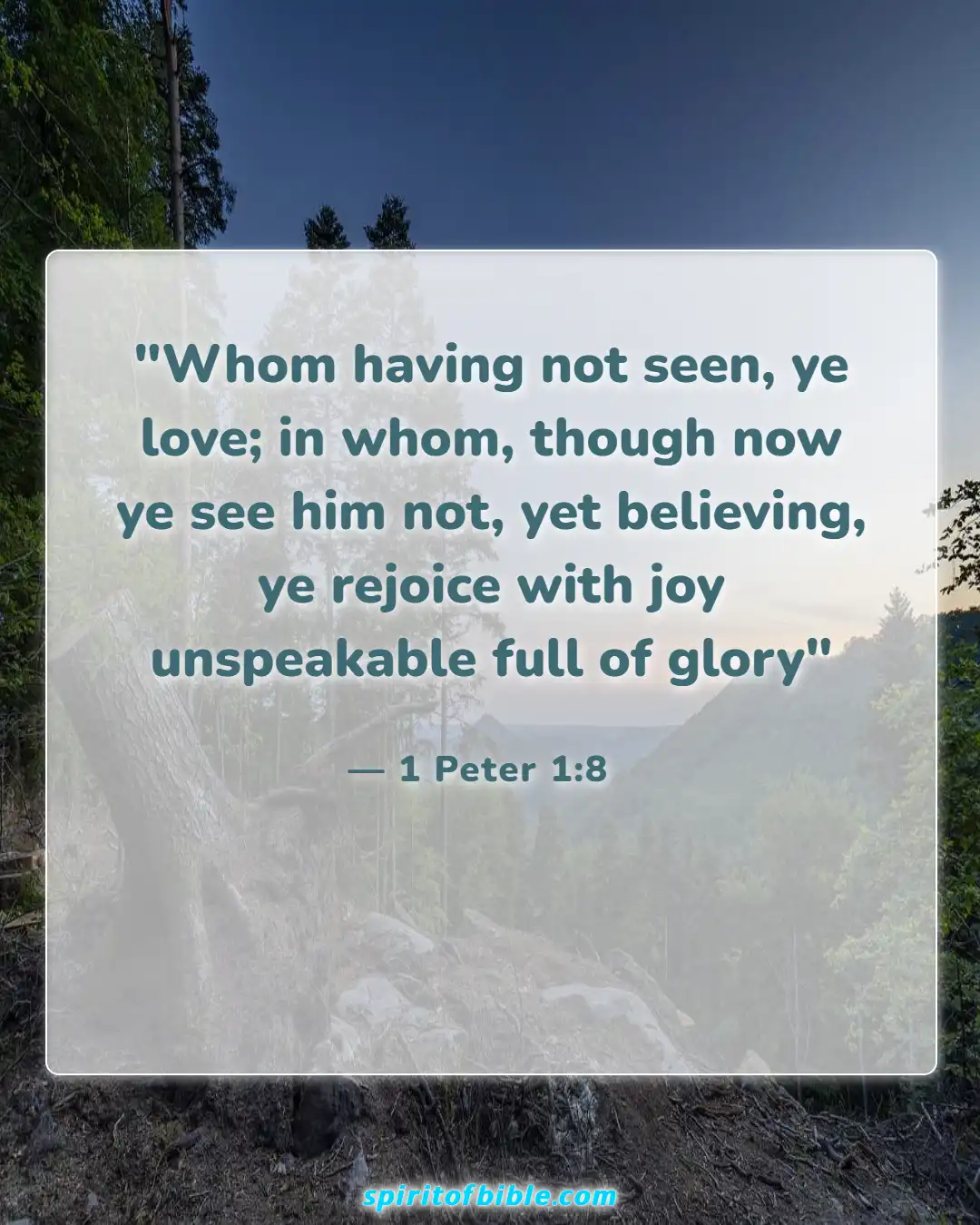 Bible Verses About Positive Thinking (1 Peter 1:8)