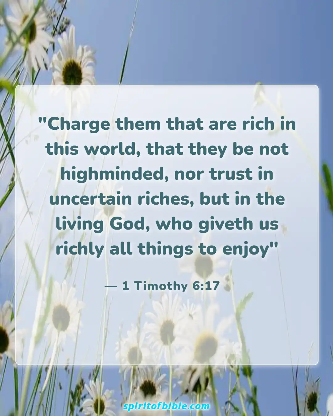 Bible Verses For Couples In Hard Times (1 Timothy 6:17)