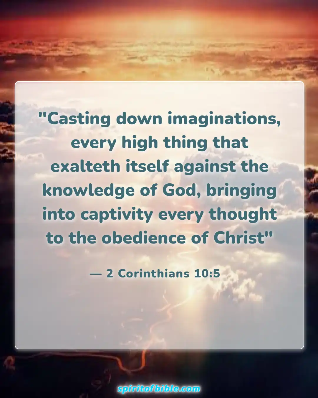 Bible Verses About Positive Thinking (2 Corinthians 10:5)