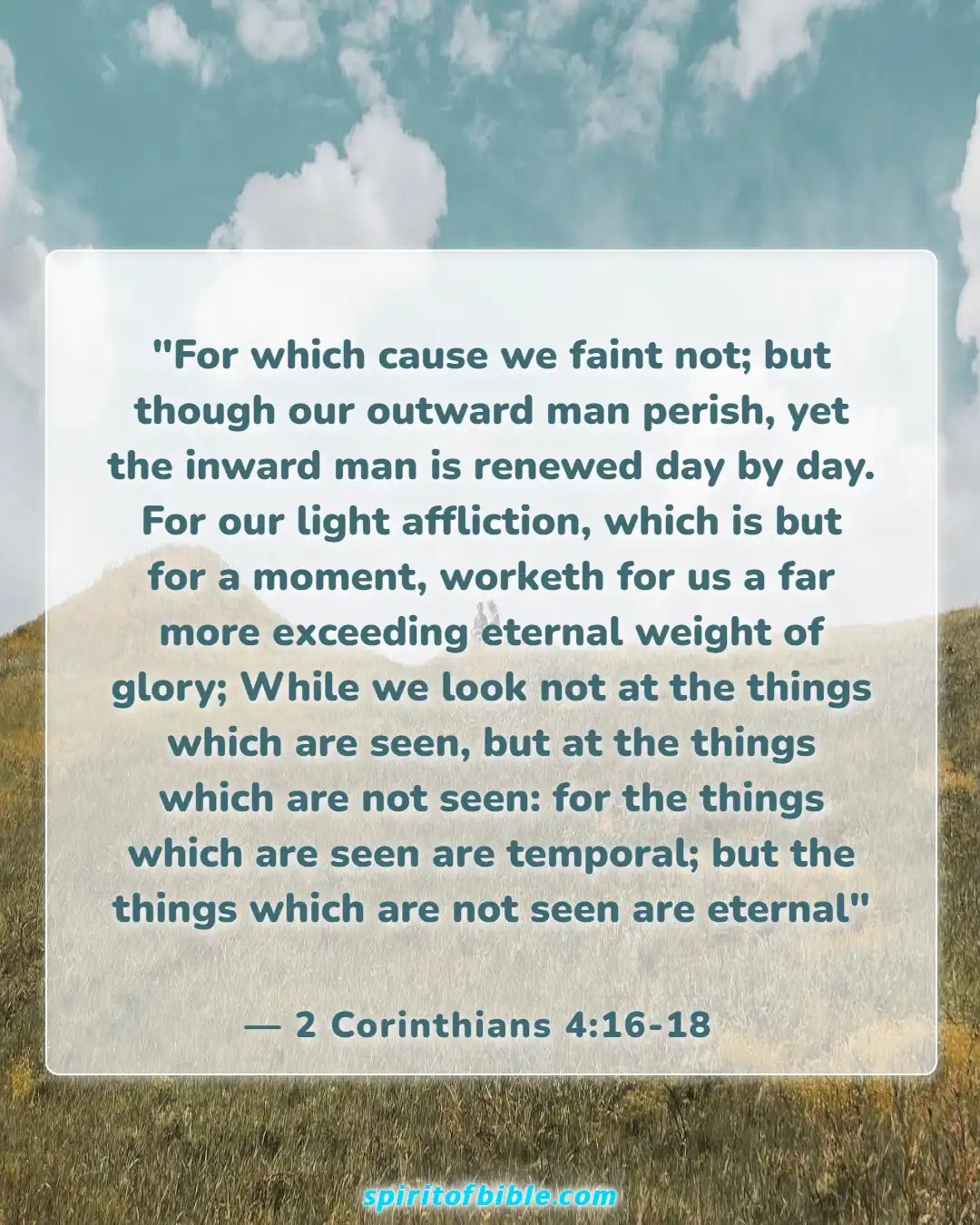 Bible Verses About Hope For The Future (2 Corinthians 4:16-18)