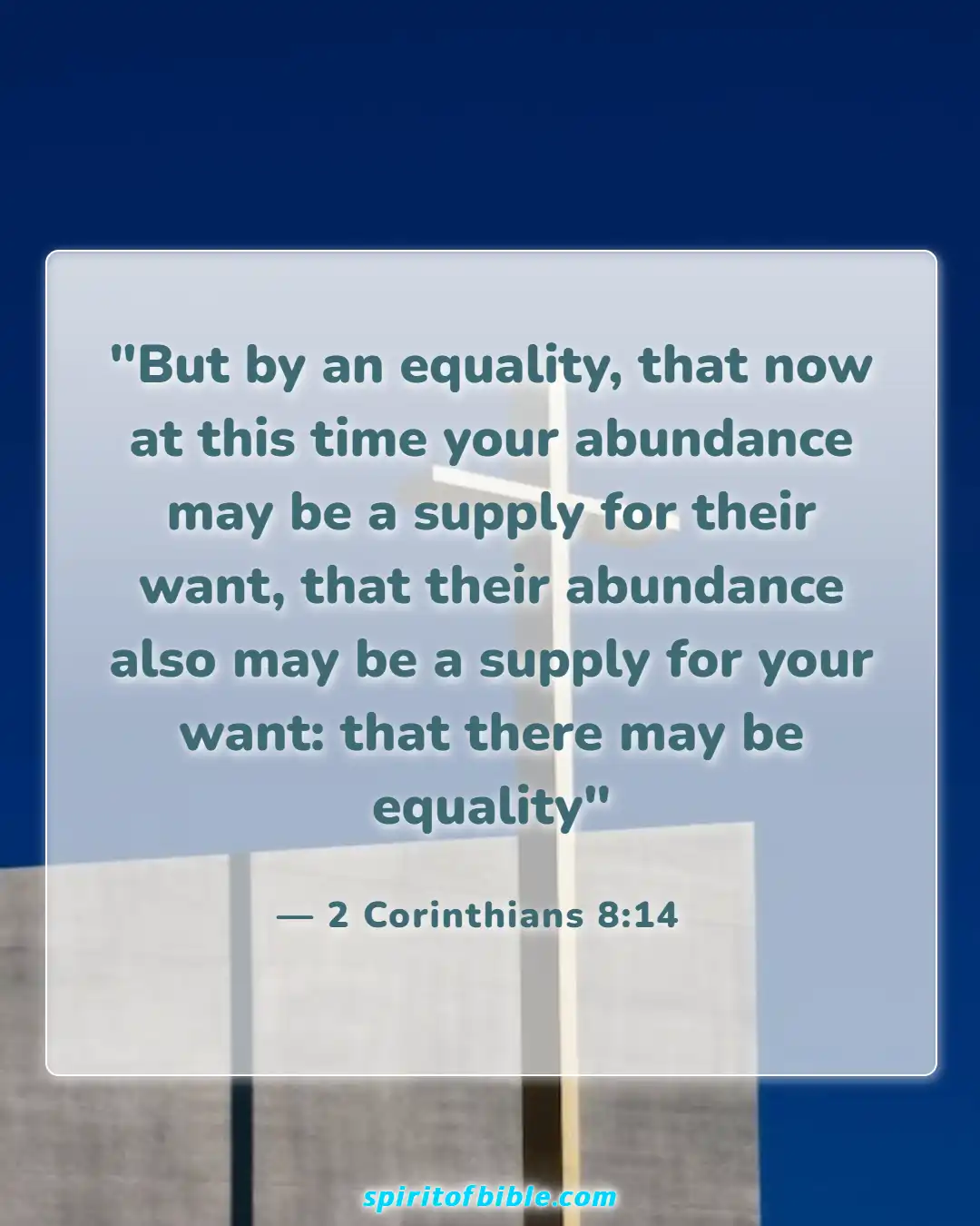 Bible Verses About Accepting Help From Others (2 Corinthians 8:14)