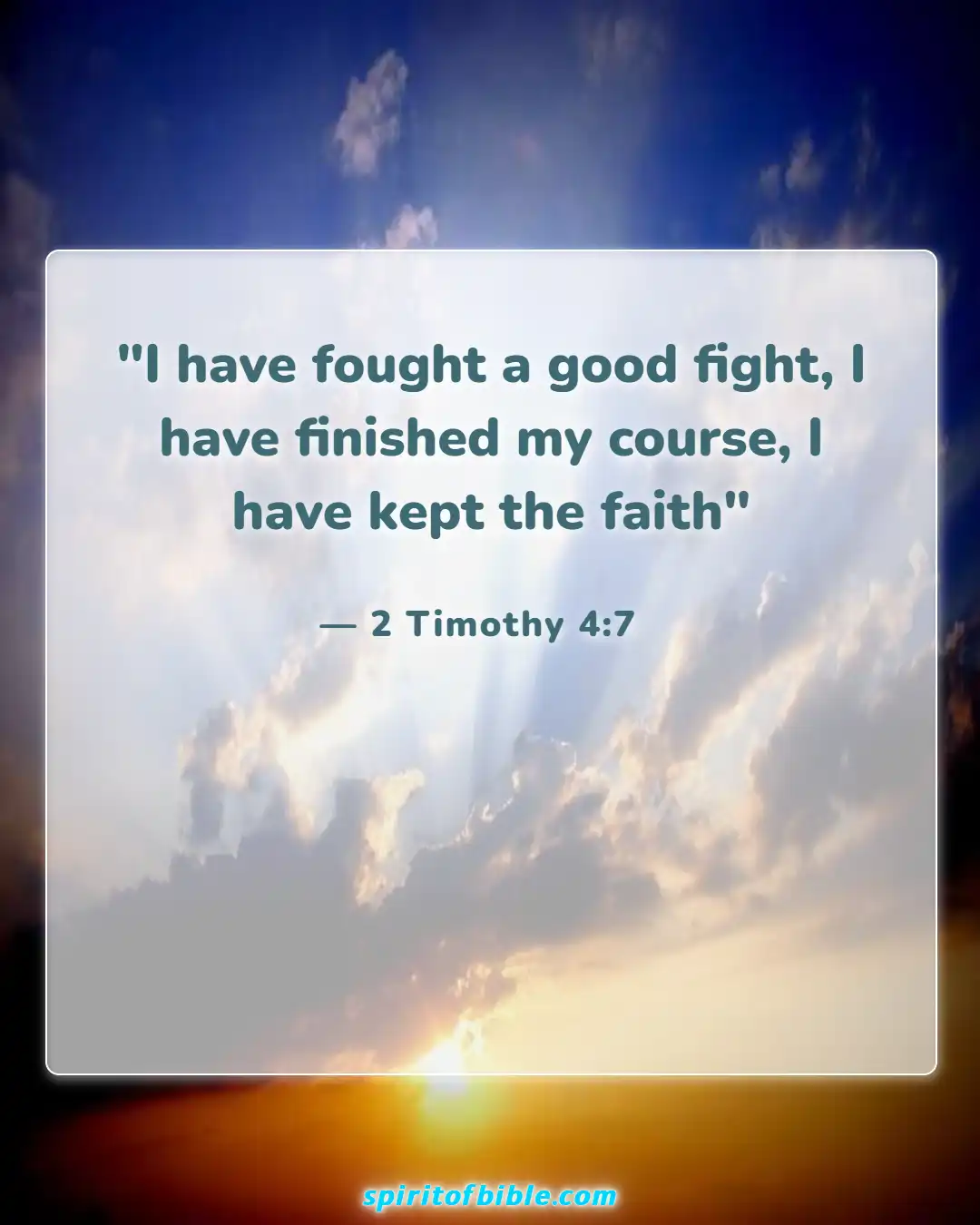 Bible Verses About Real Christian (2 Timothy 4:7)