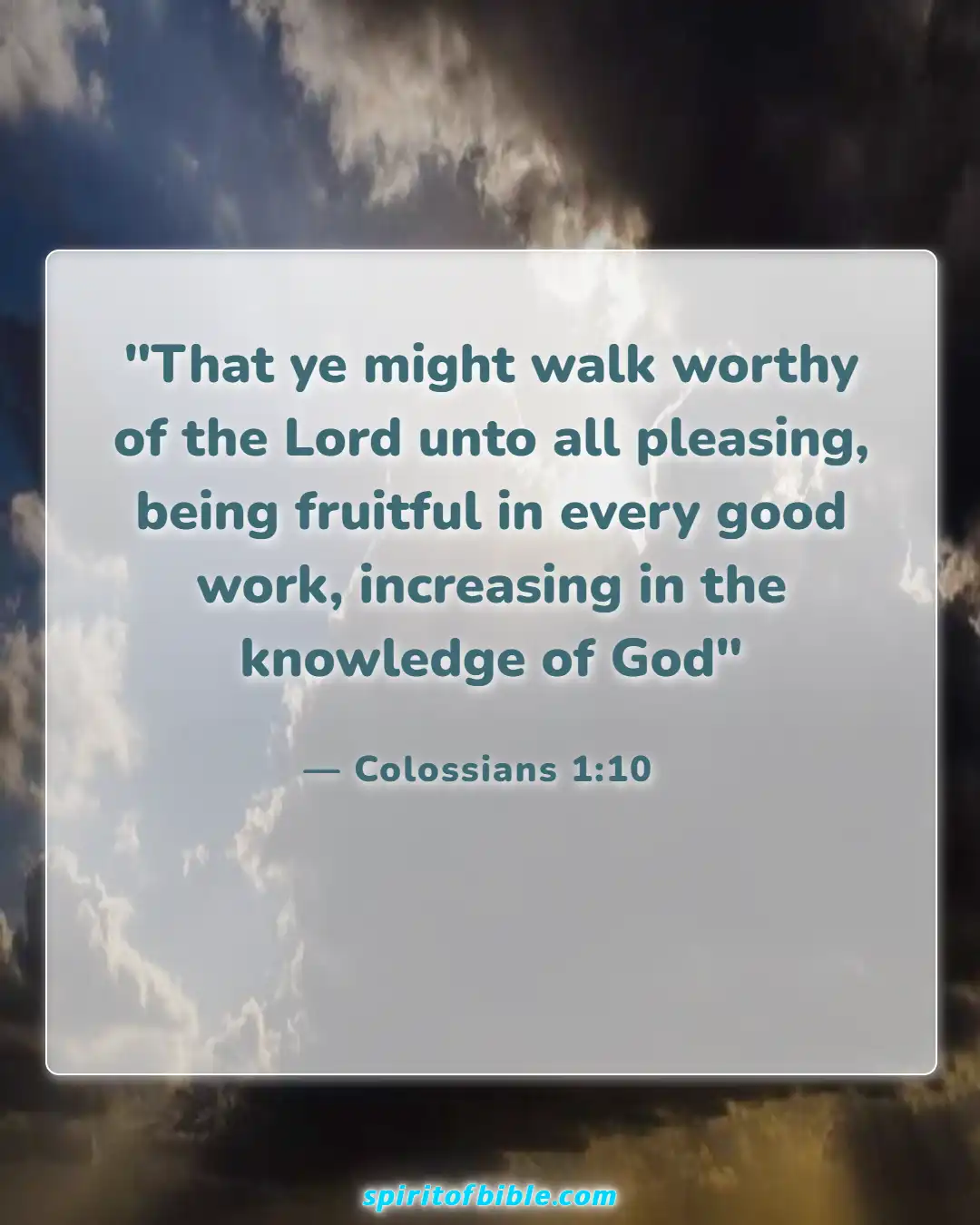 Bible Verses About Real Christian (Colossians 1:10)