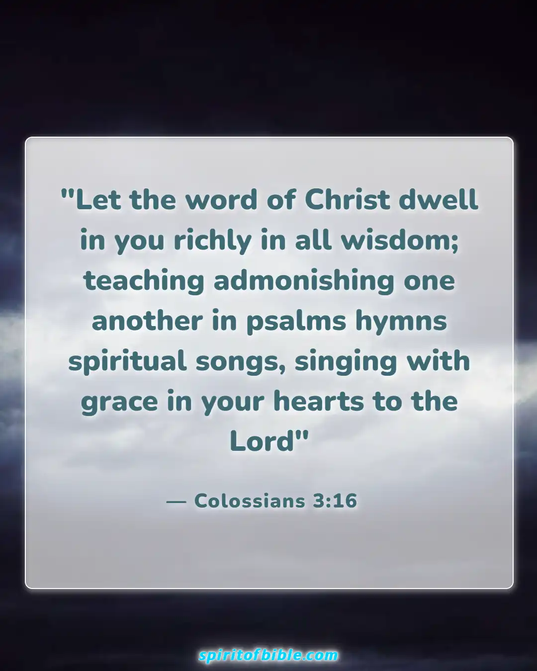 Bible Verses About Life Changing (Colossians 3:16)