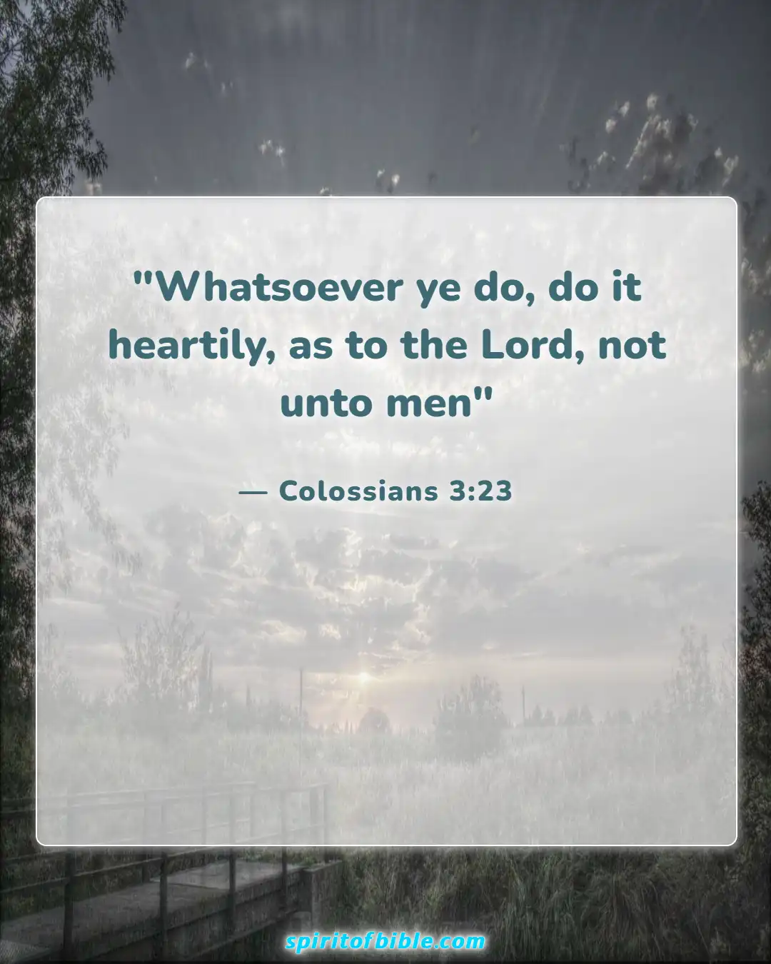 Bible Verses About Good Morning (Colossians 3:23)