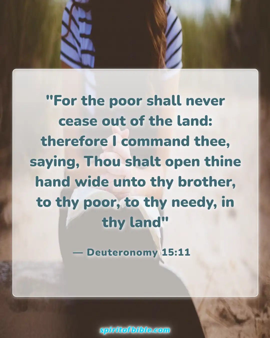 Bible Verses About Helping The Poor (Deuteronomy 15:11)