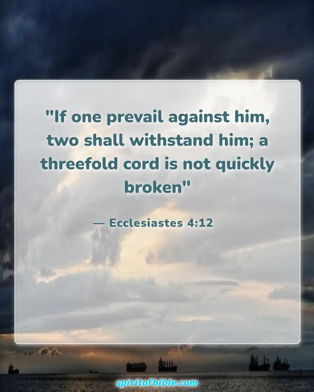 Bible Verses for Encouraging Your Spouse (Ecclesiastes 4:12)