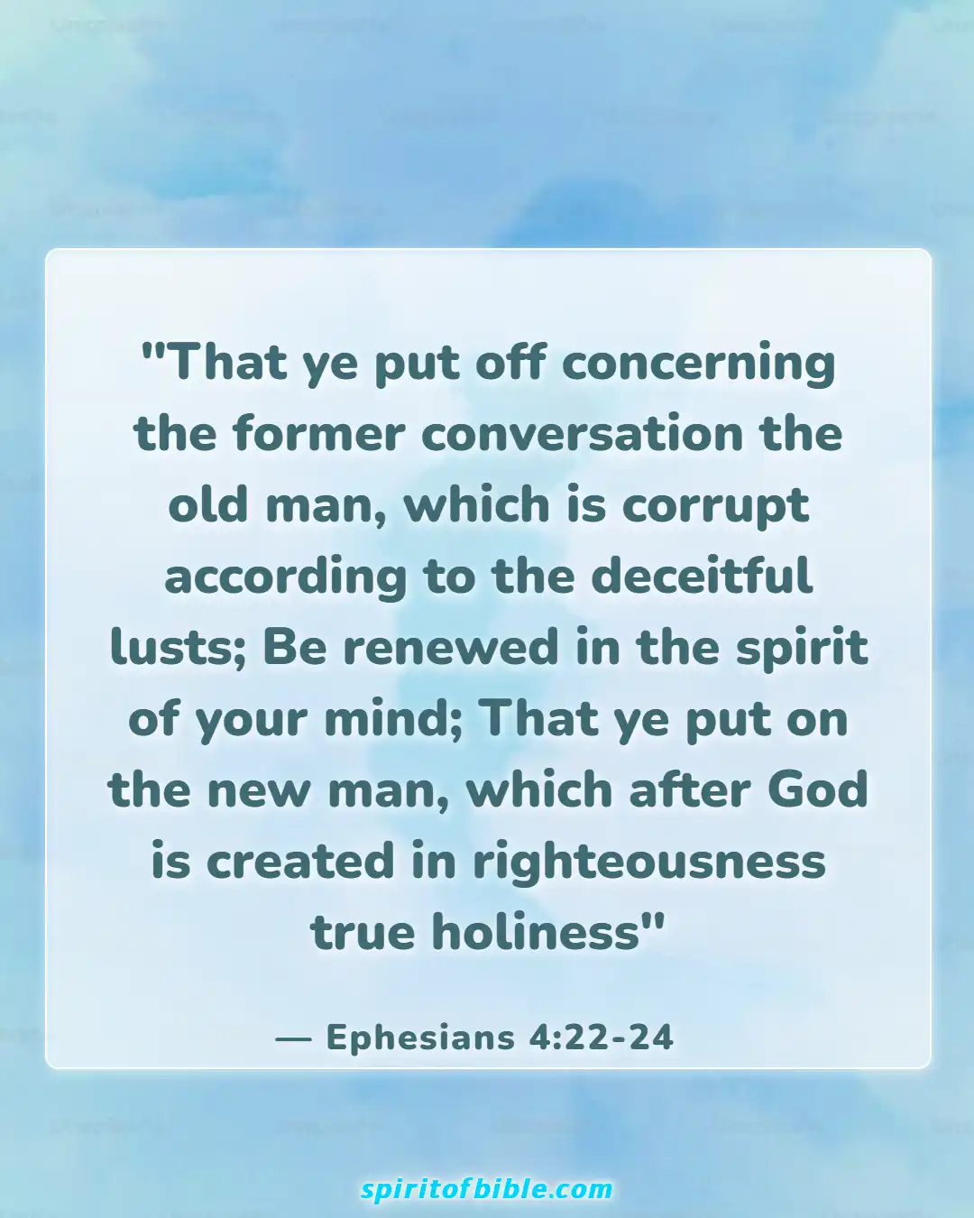 Bible Verses About Life Changing (Ephesians 4:22-24)