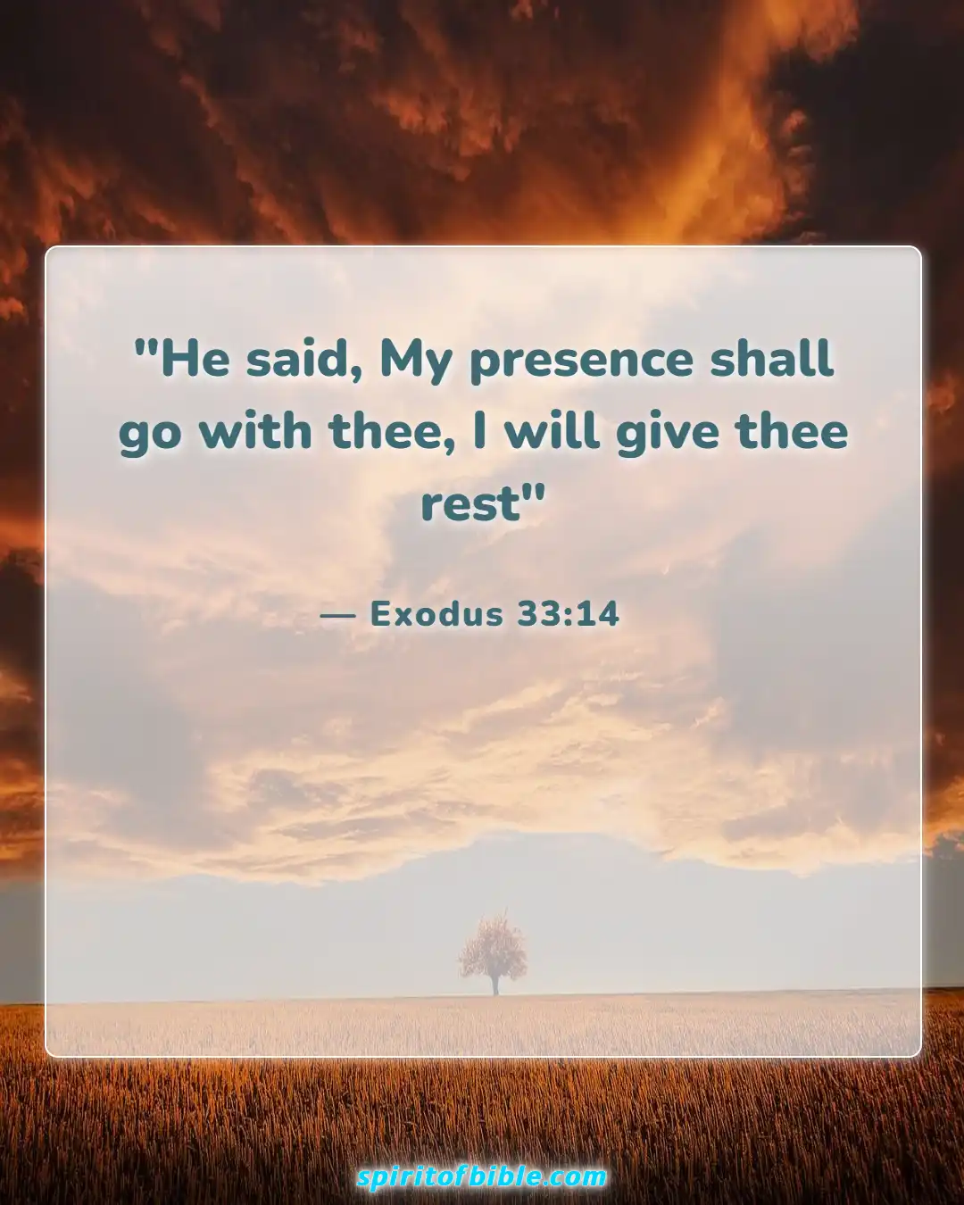 Bible Verses About Spending Time With God (Exodus 33:14)