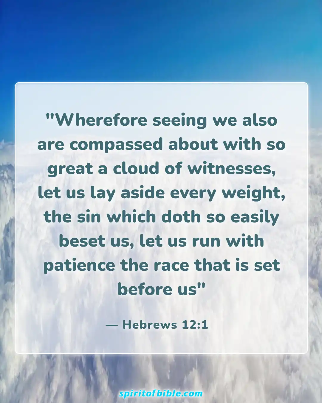 Bible Verses About Real Christian (Hebrews 12:1)