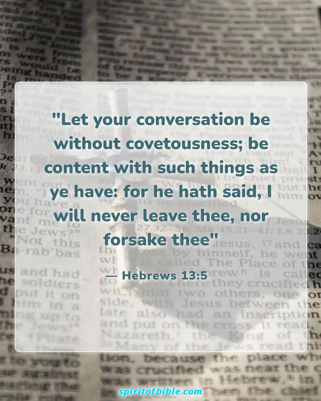Bible Verses For Couples In Hard Times (Hebrews 13:5)