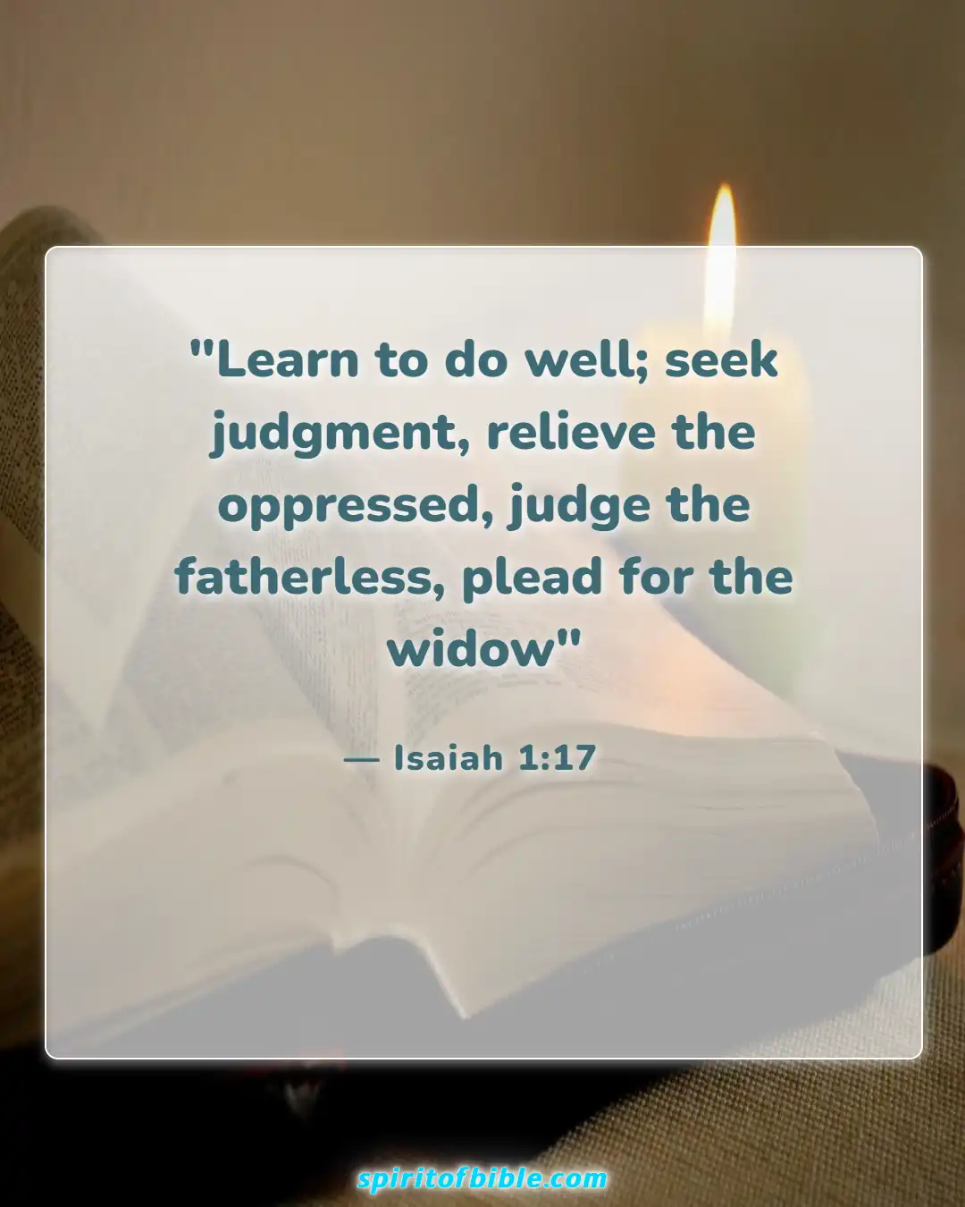 Bible Verses About Helping The Poor (Isaiah 1:17)