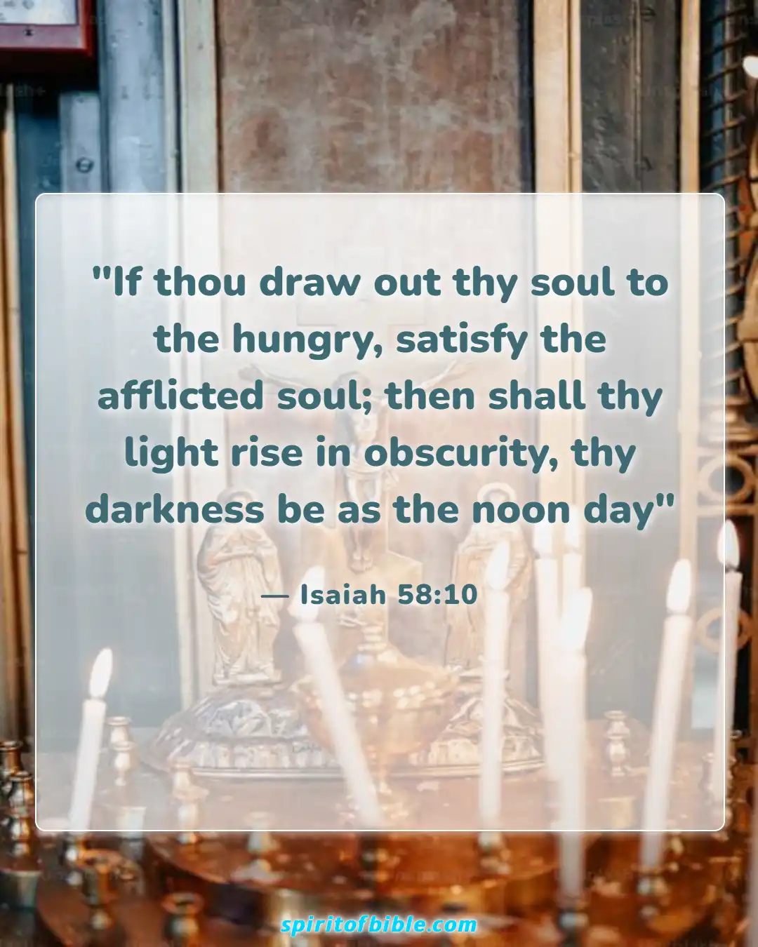 Bible Verses About Helping The Poor (Isaiah 58:10)