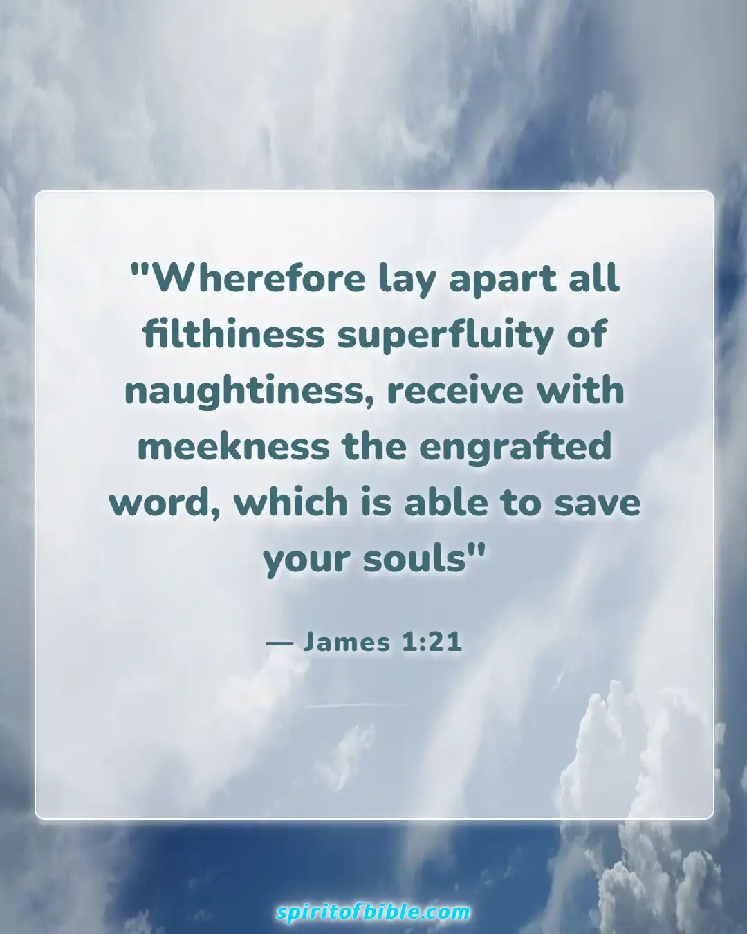 Bible verses About Temple Of The Holy Spirit (James 1:21)