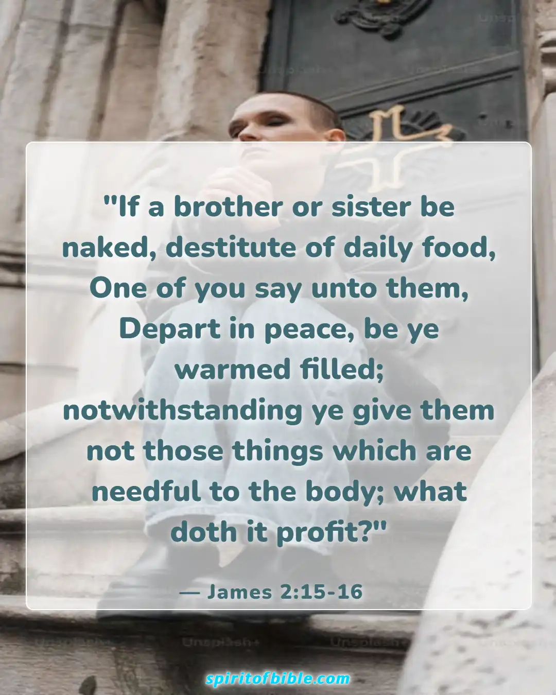 Bible Verses About Helping The Poor (James 2:15-16)