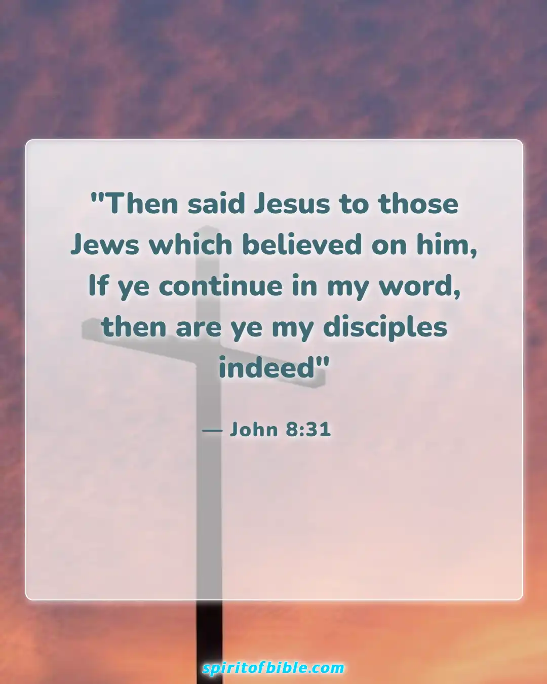 Bible Verses About Real Christian (John 8:31)
