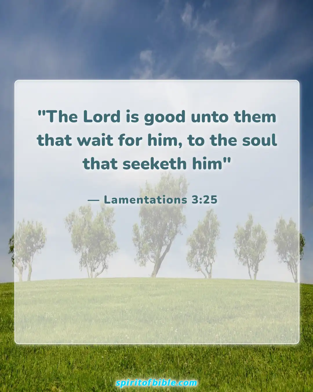 Bible Verses About Patience In Hard Times (Lamentations 3:25)