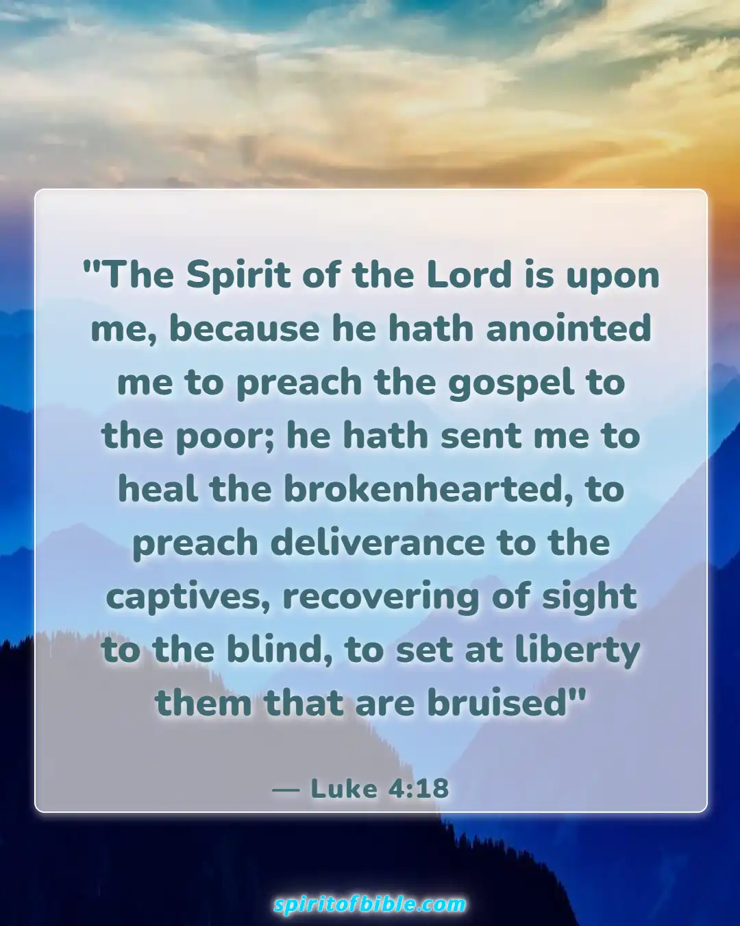 Bible Verses About Helping The Poor (Luke 4:18)