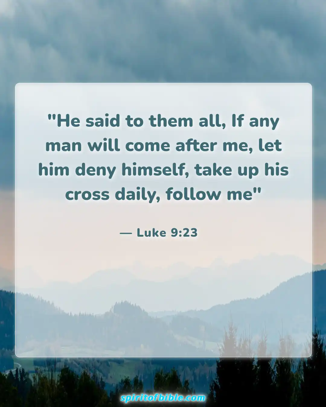 Bible Verses About Real Christian (Luke 9:23)