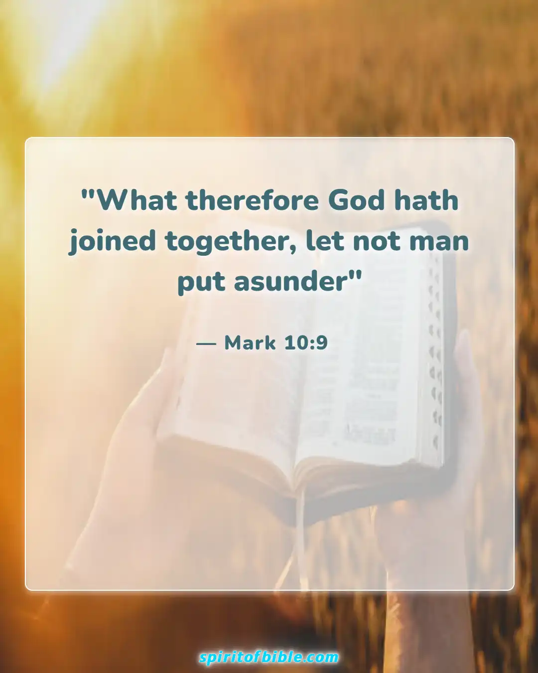 Bible Verses For Couples In Hard Times (Mark 10:9)