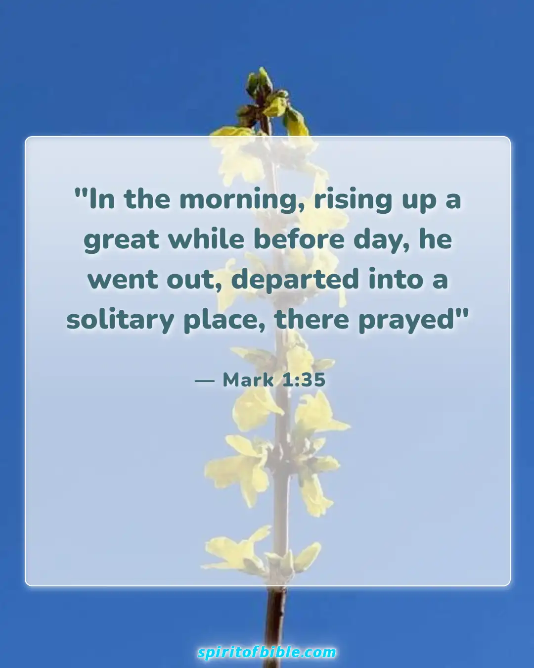 Bible Verses About Good Morning (Mark 1:35)