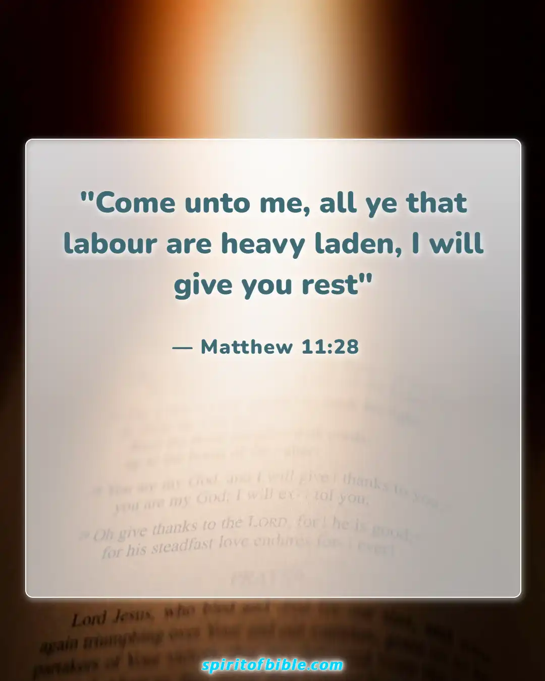 Bible Verses About Accepting Help From Others (Matthew 11:28)