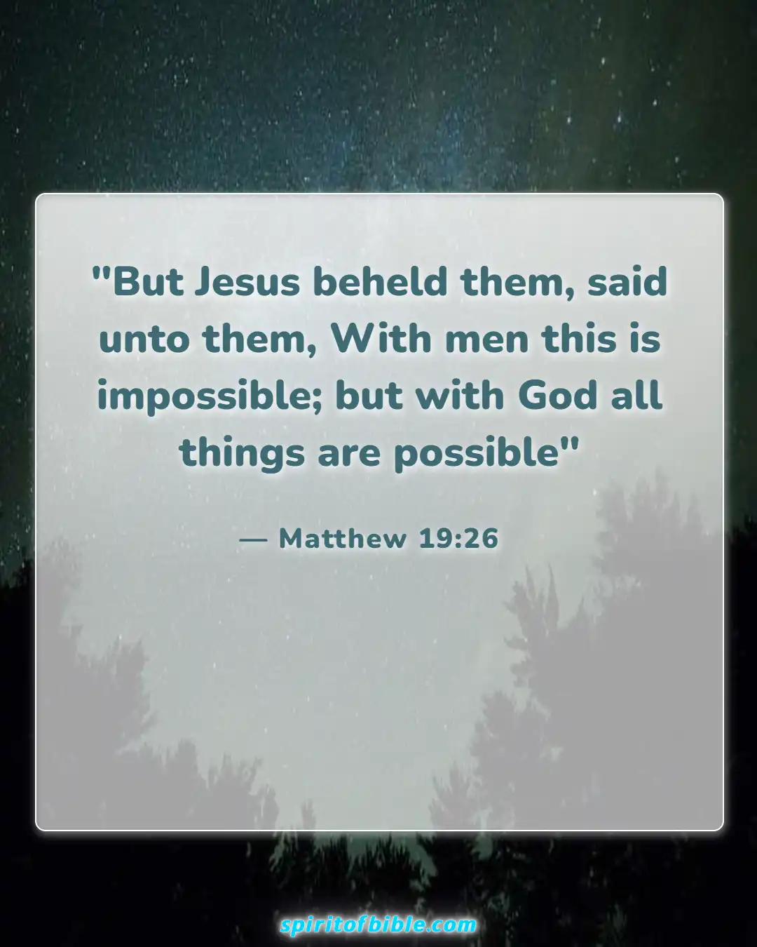 Bible Verses About Positive Thinking (Matthew 19:26)