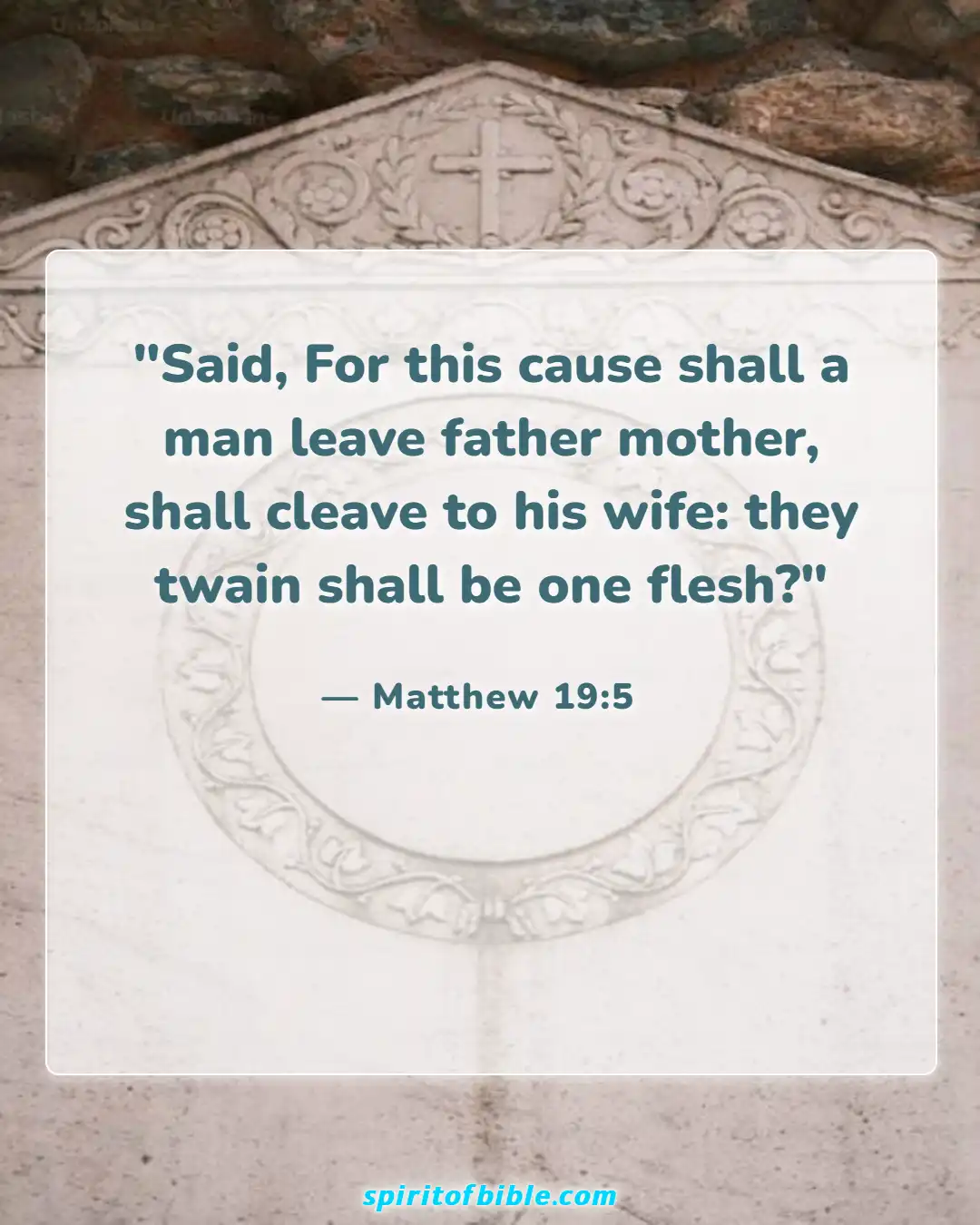 Bible Verses About Husband And Wife (Matthew 19:5)