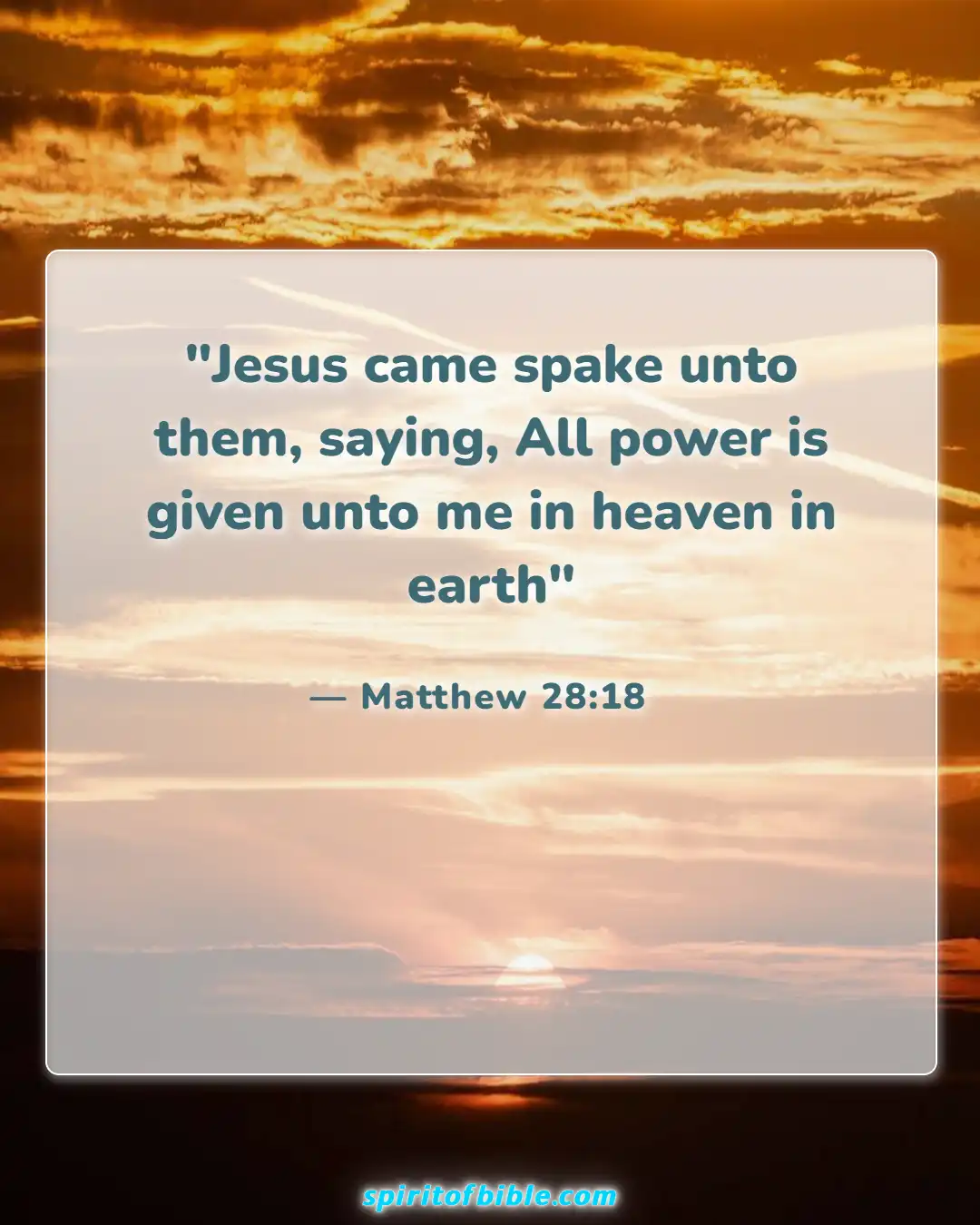 Bible Verses About Jesus Is Almighty God (Matthew 28:18)