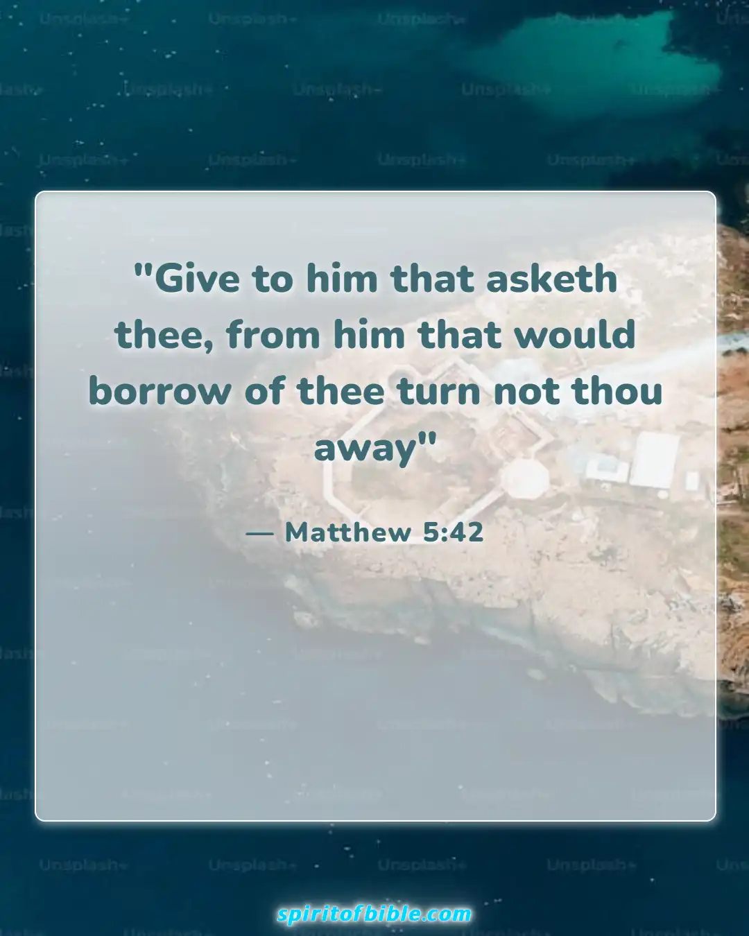 Bible Verses About Helping The Poor (Matthew 5:42)
