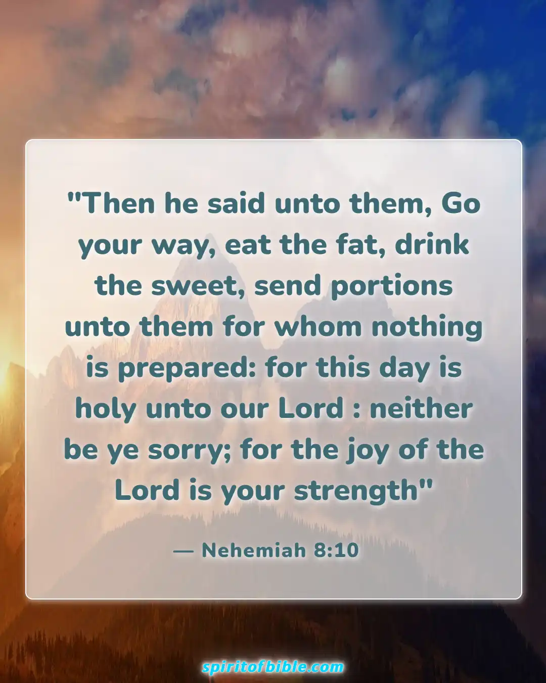 Bible Verses About Positive Thinking (Nehemiah 8:10)