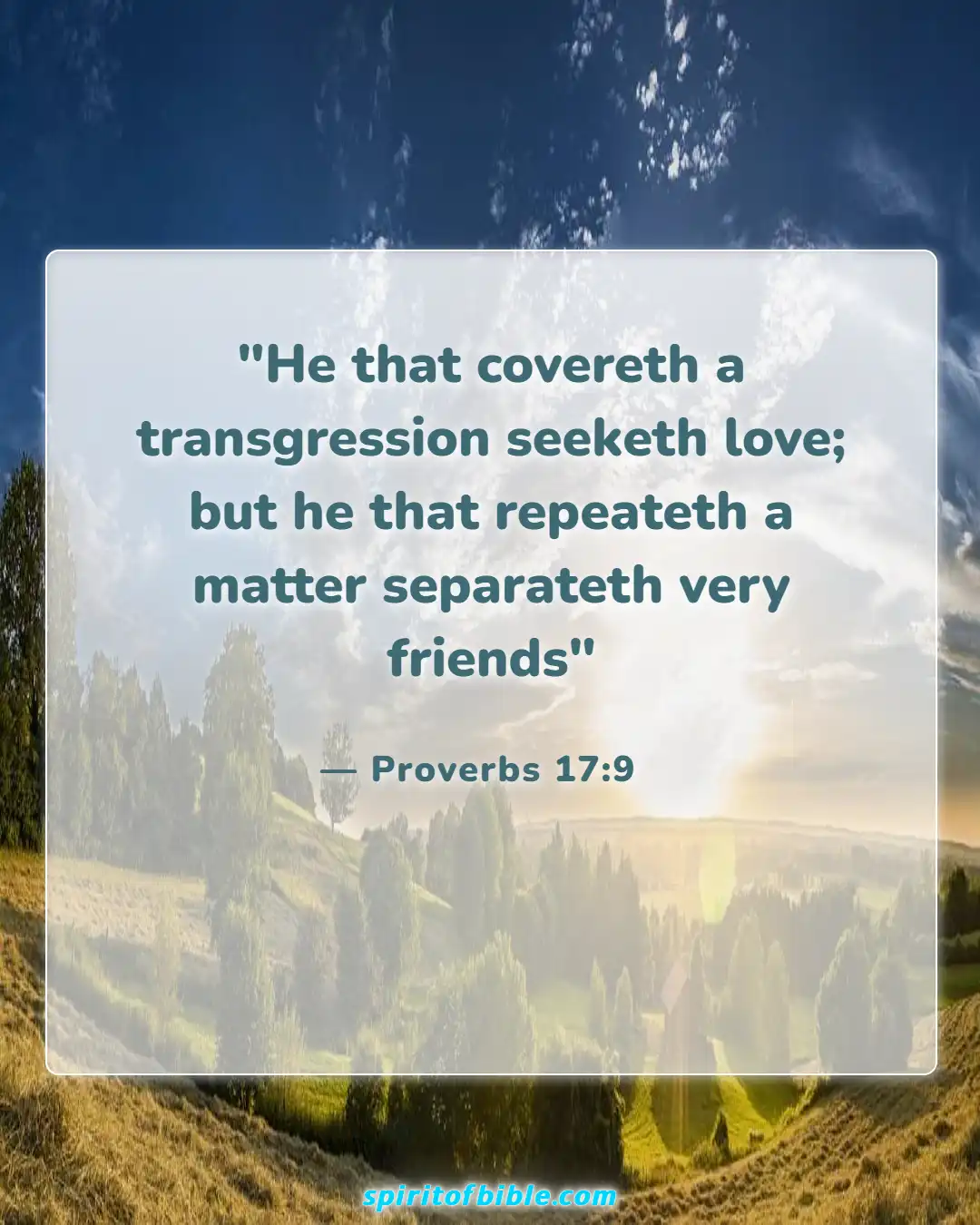 Bible Verses For Couples In Hard Times (Proverbs 17:9)