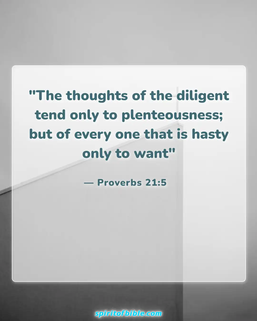 Bible Verses For Couples In Hard Times (Proverbs 21:5)