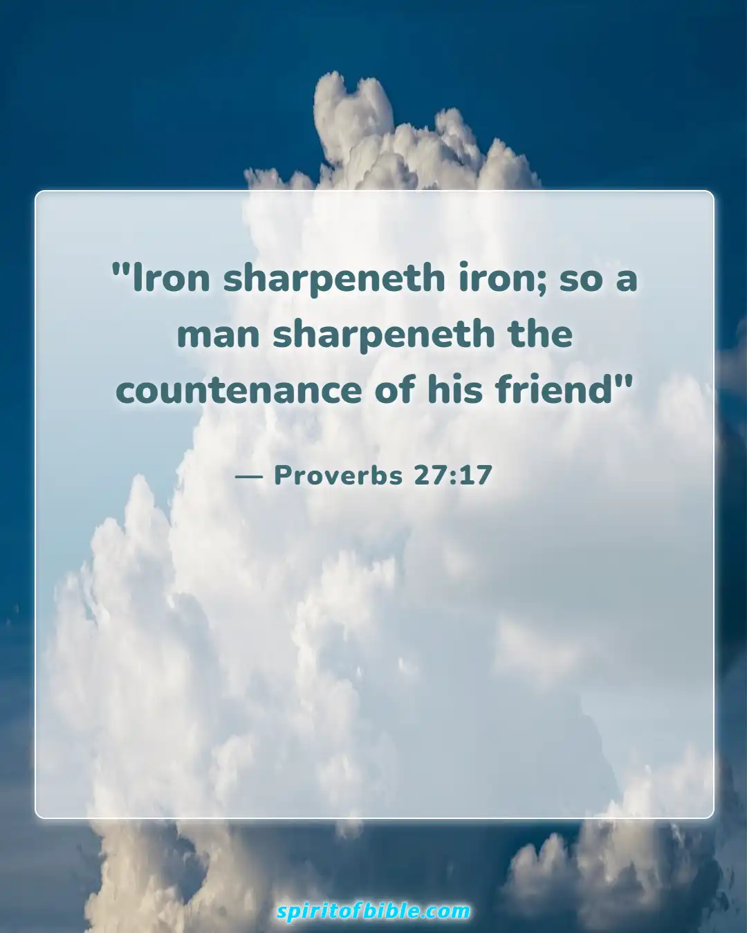 Bible Verses About Accepting Help From Others (Proverbs 27:17)