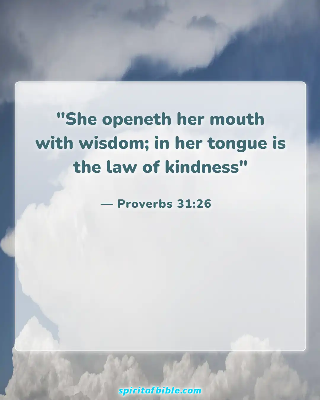 Bible Verses About Husband And Wife (Proverbs 31:26)