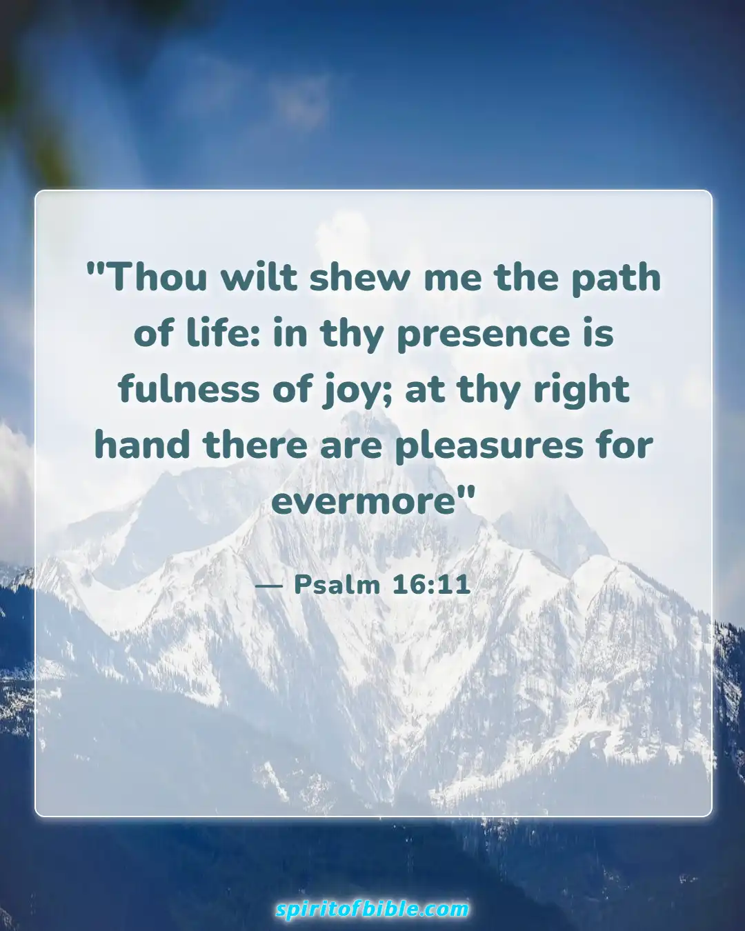 Bible Verses About Spending Time With God (Psalm 16:11)