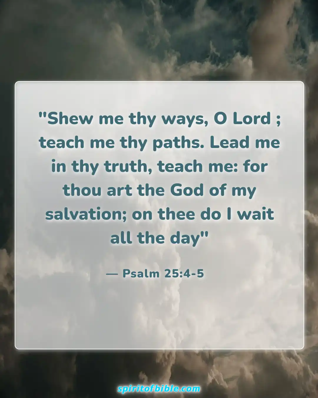 Bible Verses About Good Morning (Psalm 25:4-5)