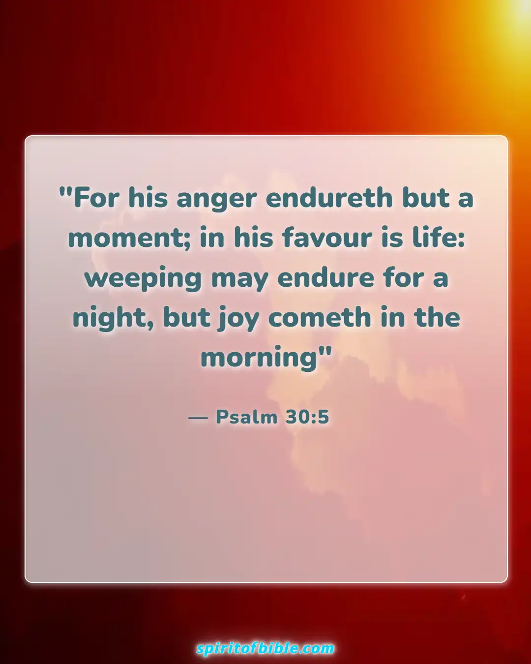 Bible Verses About Good Morning (Psalm 30:5)