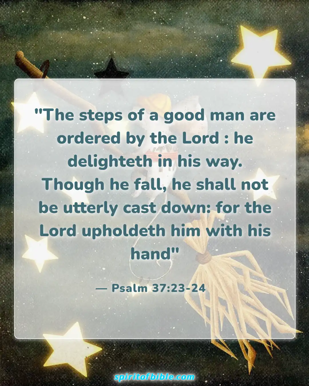 Bible Verses About Hope For The Future (Psalm 37:23-24)