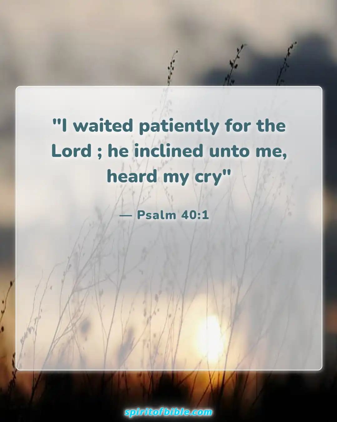 Bible Verses About Patience In Hard Times (Psalm 40:1)