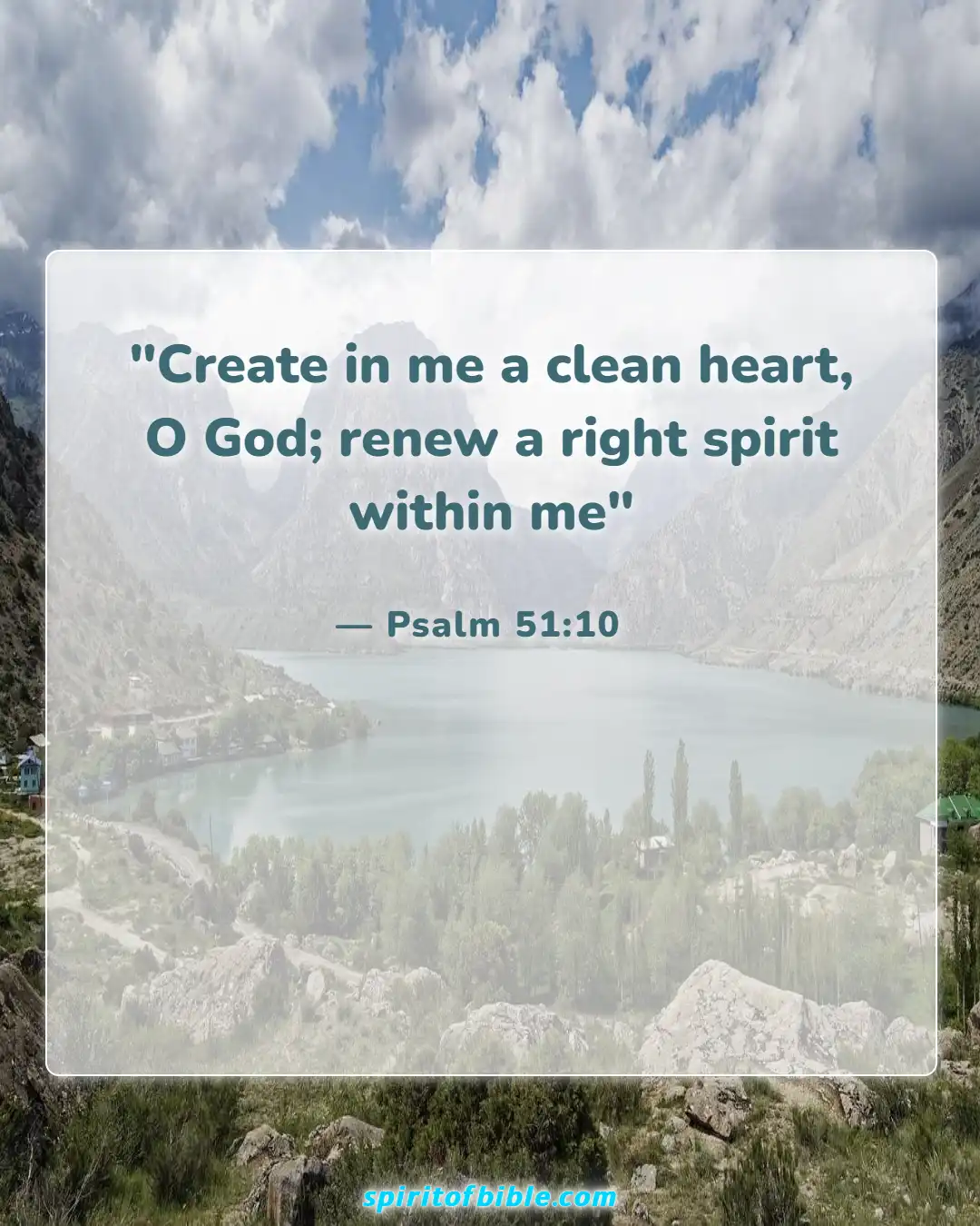 Bible Verses About Life Changing (Psalm 51:10)