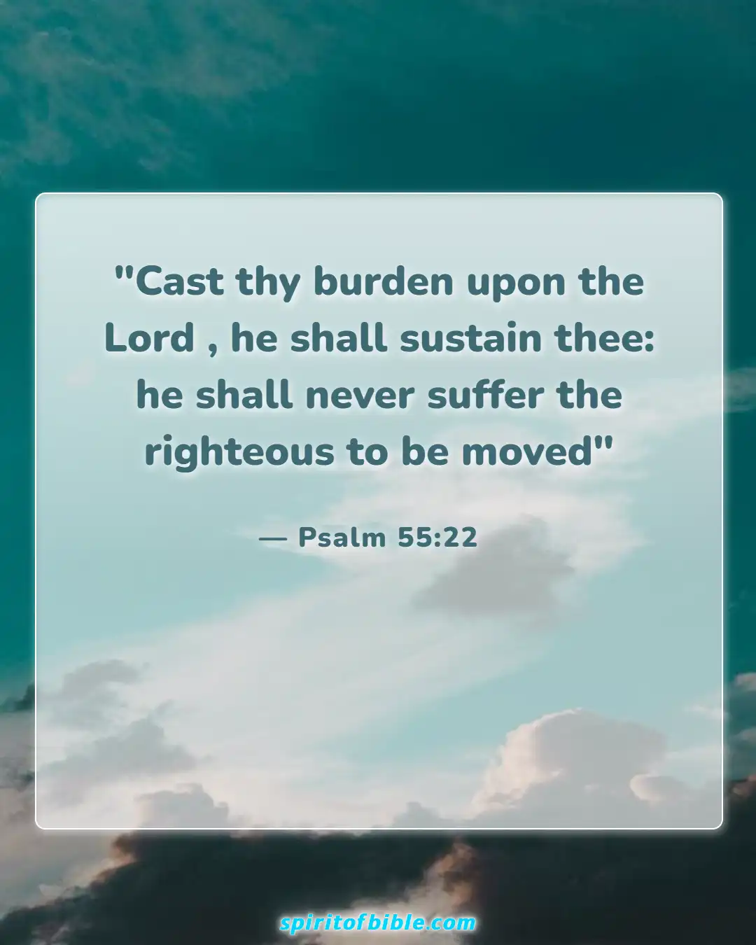 Bible Verses About Positive Thinking (Psalm 55:22)