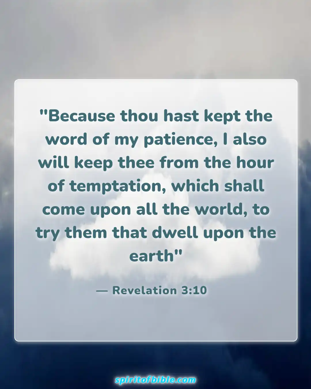 Bible Verses About Real Christian (Revelation 3:10)