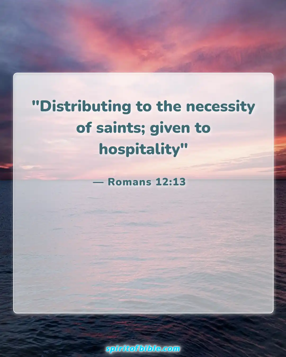 Bible Verses About Helping The Poor (Romans 12:13)