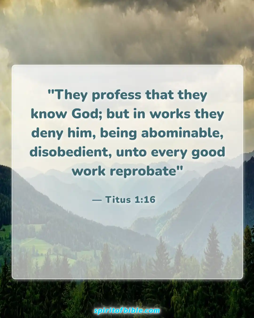 Bible Verses About Real Christian (Titus 1:16)