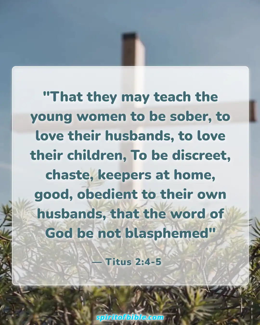 Bible Verses About Husband And Wife (Titus 2:4-5)
